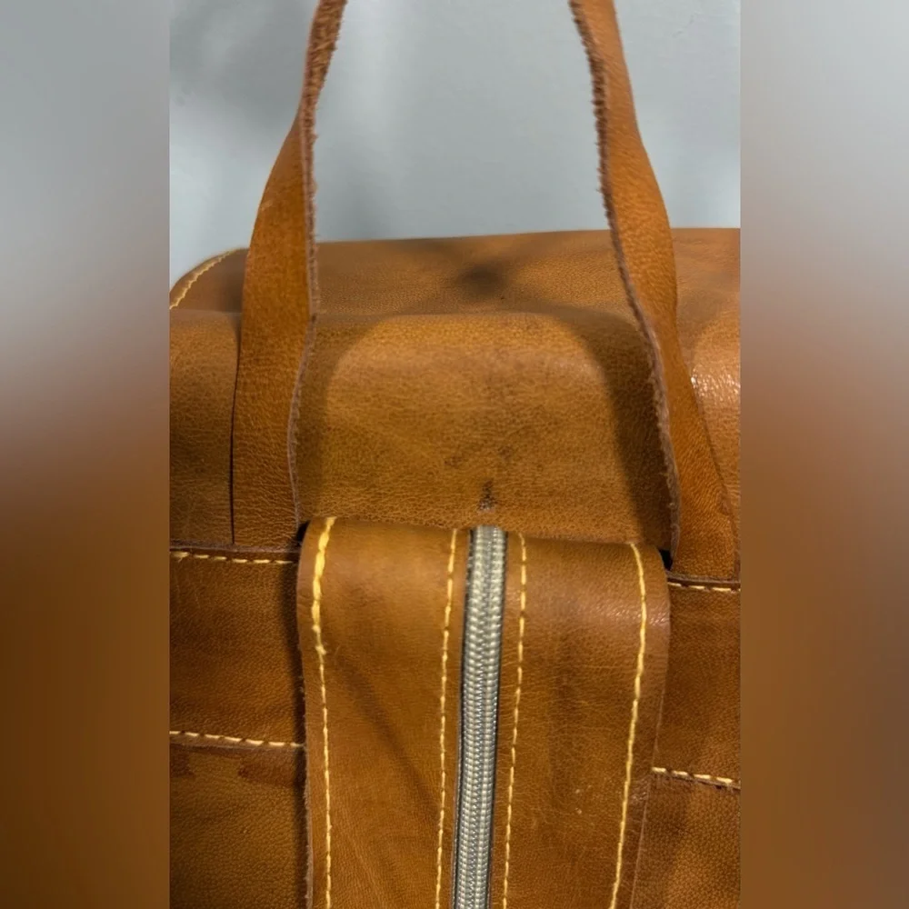 Handmade Brown Leather Backpack